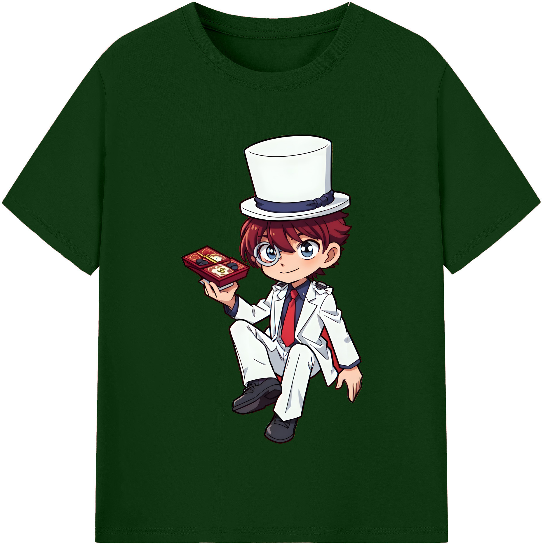 （画像用） 名探偵コナン くろば かいと Detective Conan Kuroba Kaito 綿100％半袖Tシャツ（フロントプリント）
